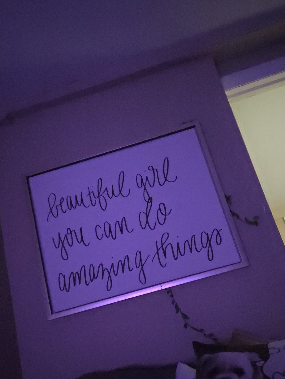 Inspirational Wall Art Sign - White & Black